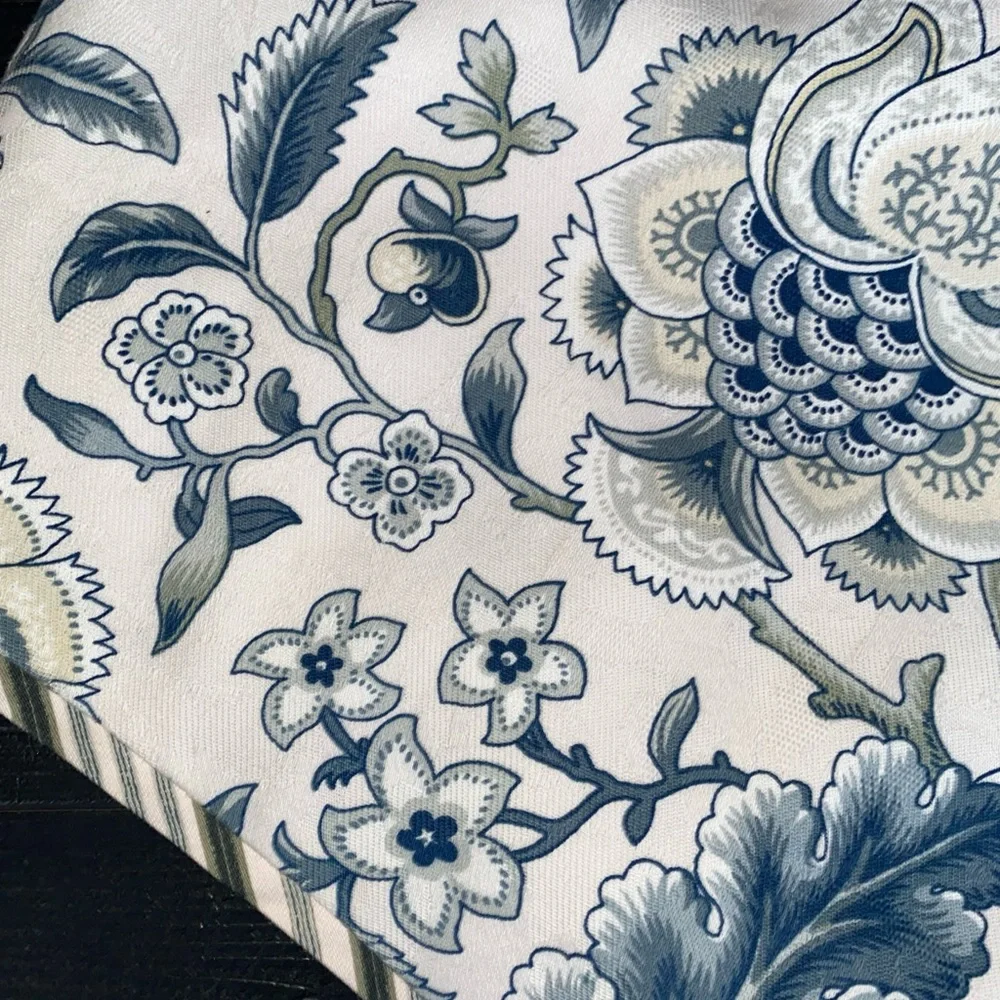 Waverly Home Classics VTG‎ Farmhouse Chic Floral Window Valance 78” Blue White